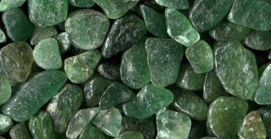 Cristales de piedras verdes